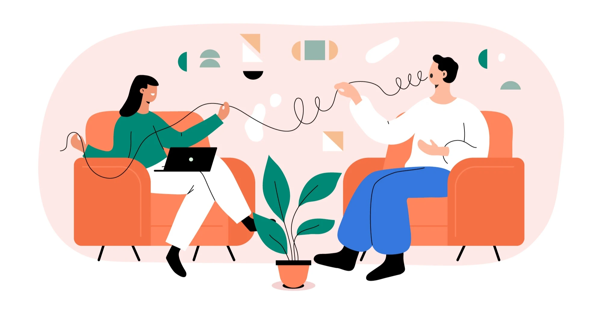 Illustration of a therapy session