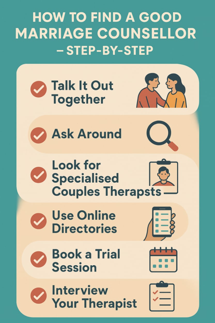 Step by step guide to find a counsellor
