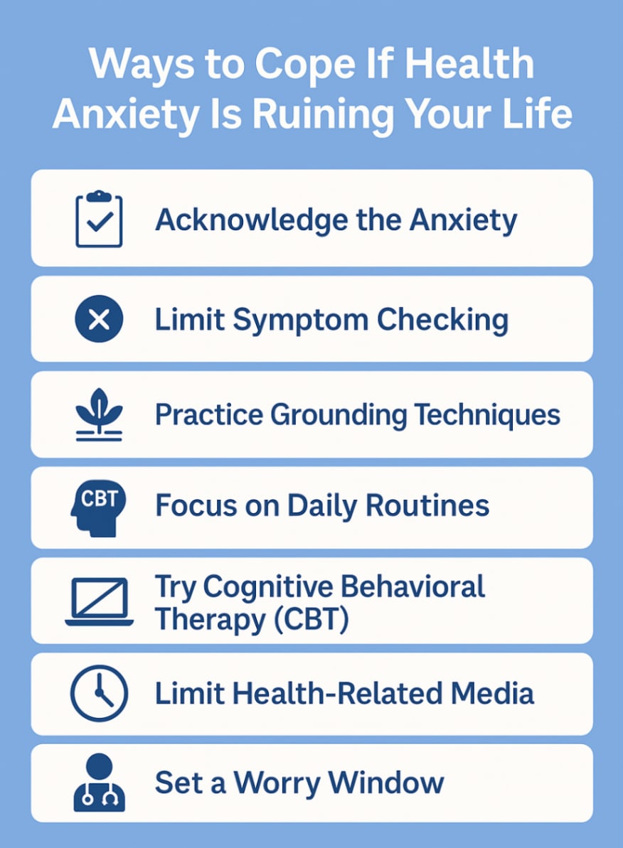Illustration showcasing ways to overcome health anxiety