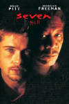 Movie poster for Se7en, featuring Brad Pitt and Morgan Freeman investigating a series of murders linked to sins.