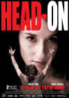 Alt text: 'Movie poster for Head-On, featuring a young woman with raised arms and bold red title text.'