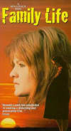 VHS cover of Family Life, depicting a woman's profile against a sunset, exploring themes of family and mental health.