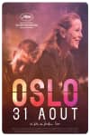 Movie poster for Oslo, 31 Aout, featuring a smiling woman, highlighting themes of mental health and personal struggles.