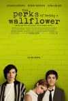 Movie poster for The Perks of Being a Wallflower, featuring three main characters against a bright green background.