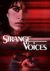 Film poster for Strange Voices, featuring a woman’s face with a distressed expression, highlighting themes of mental health struggles.