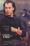 Film poster for Clean and Sober, featuring Michael Keaton, portraying struggles with addiction and mental health themes.