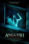 Movie poster for Anguish, featuring a distressed woman in a nightgown at a window, hinting at themes of mental health struggles.
