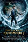 Film poster for Percy Jackson & the Olympians: The Lightning Thief, featuring a young hero surrounded by swirling blue energy.