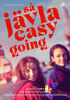 Movie poster for Så jävla easy going, featuring two women smiling, highlighting themes of mental health and relationships.