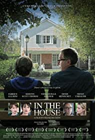 Movie poster for In the House, featuring a boy and man observing a house, reflecting themes of voyeurism and obsession.