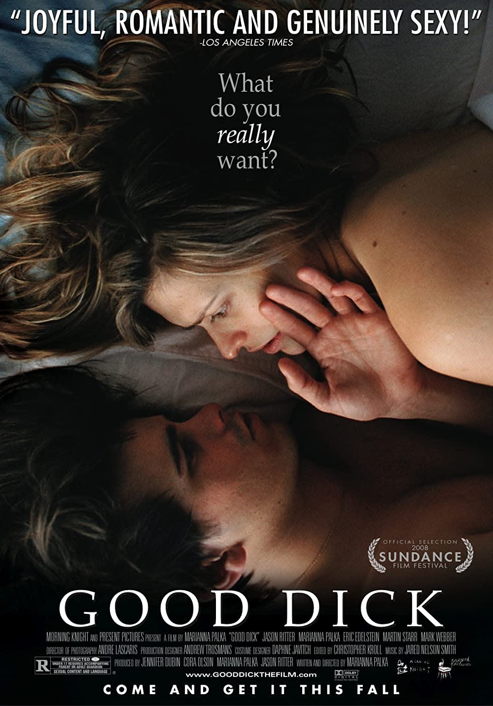 Film poster for Good Dick, depicting two people in close proximity with the question What do you really want? prominently displayed.