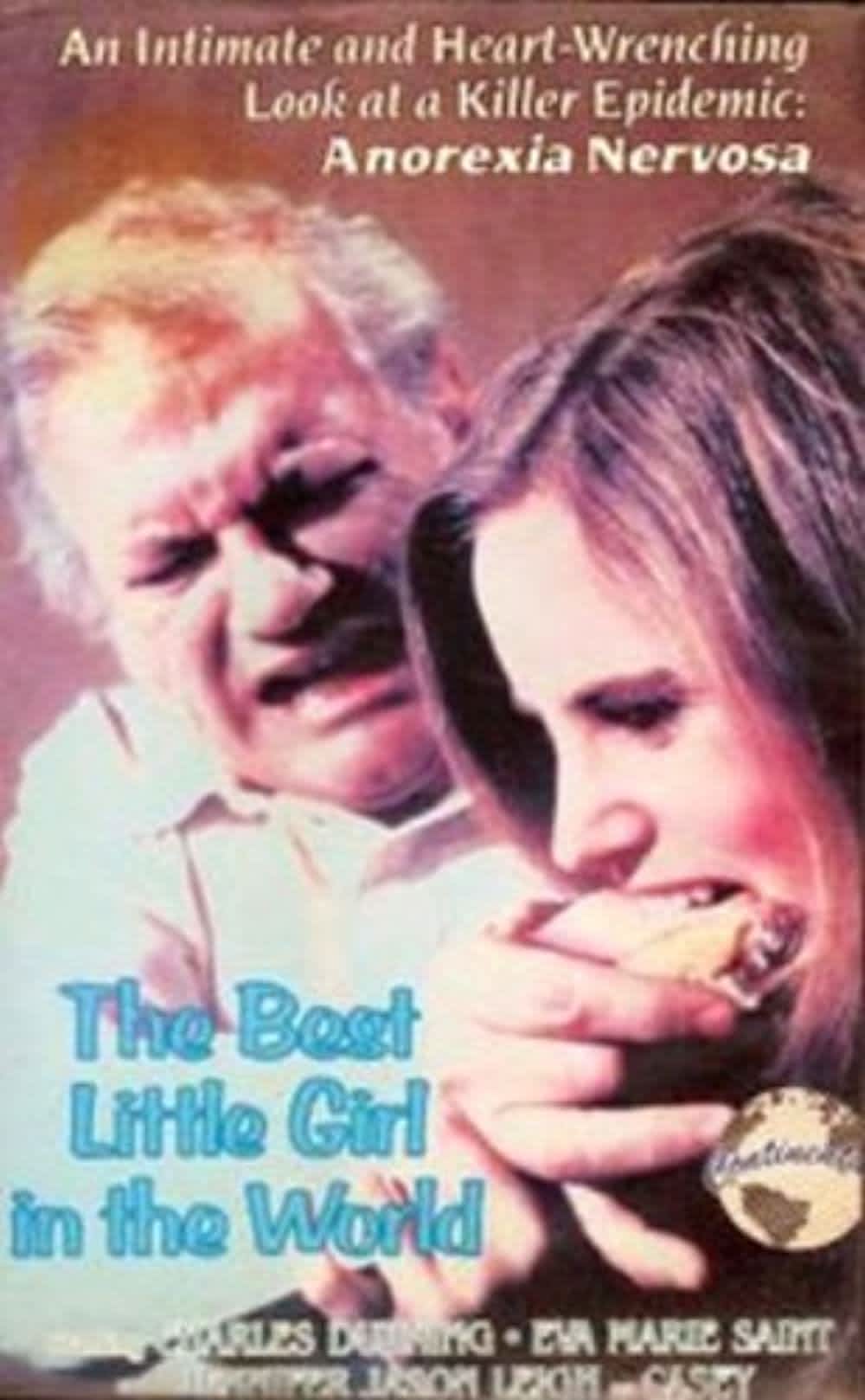 Cover of The Best Little Girl in the World, highlighting anorexia nervosa with a distressed man and a woman holding food.