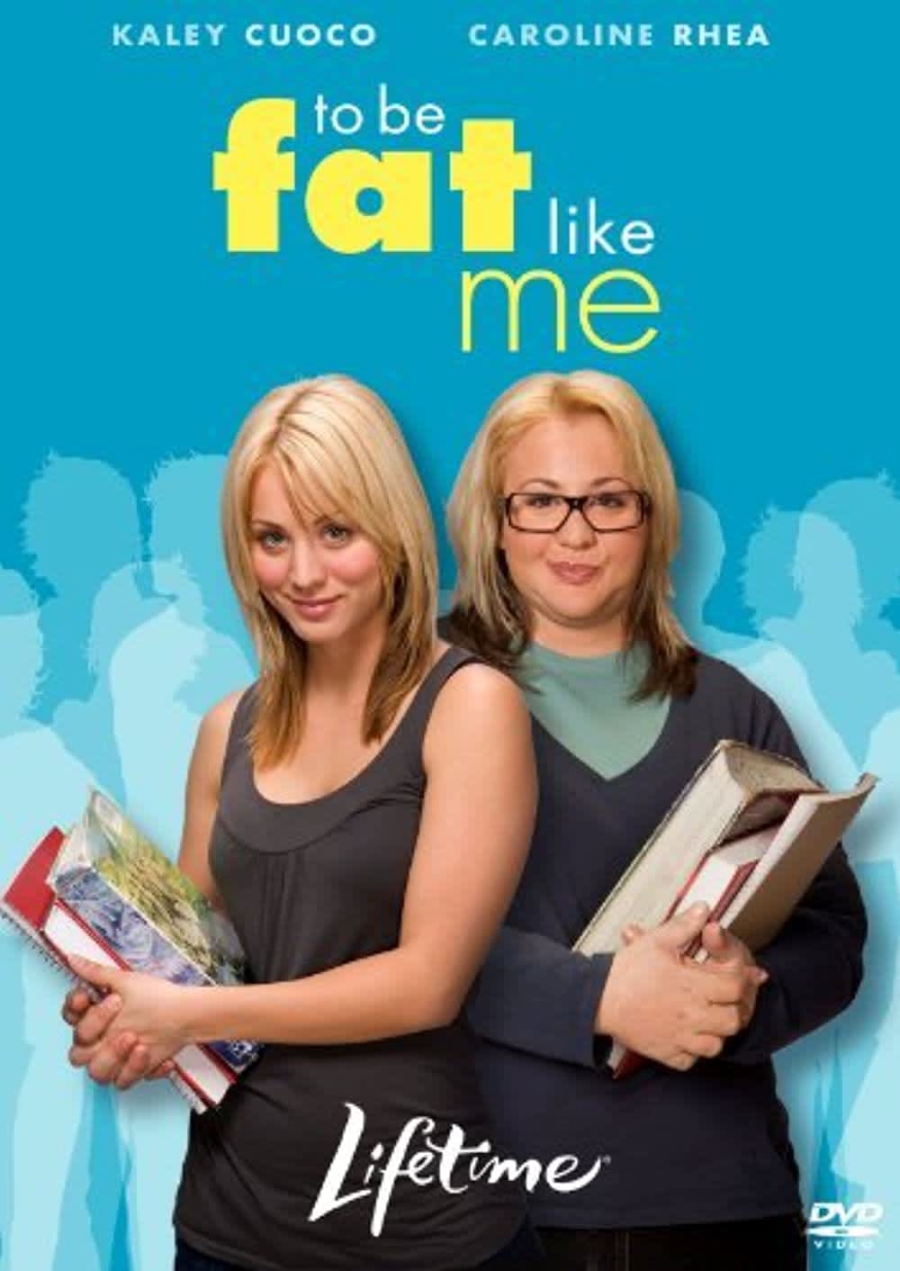 Alt text: Movie cover for 'To Be Fat Like Me' featuring two women holding books, highlighting themes of body image and eating disorders.