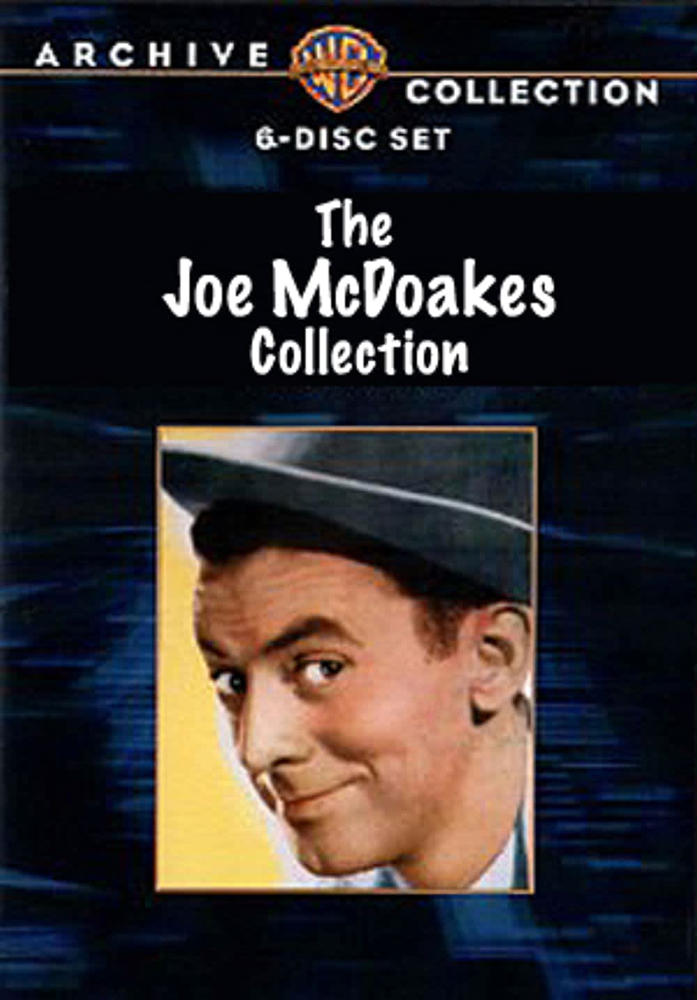 Cover of The Joe McDoakes Collection, featuring a smiling man in a hat against a colorful background, highlighting mental health films.