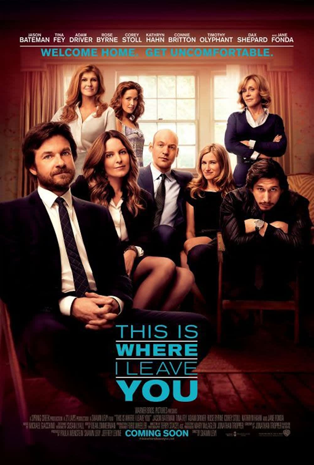 Alt text: Movie poster for 'This Is Where I Leave You' featuring an ensemble cast, highlighting themes of family and grief.
