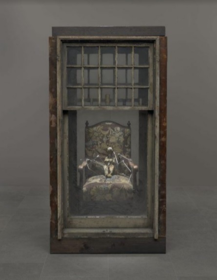 A vintage, ornate chair in a shadowy window frame symbolizes the therapeutic space between patient and therapist.