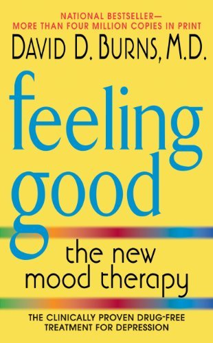 Book cover of Feeling Good: The New Mood Therapy by David D. Burns, focusing on drug-free treatment for depression.