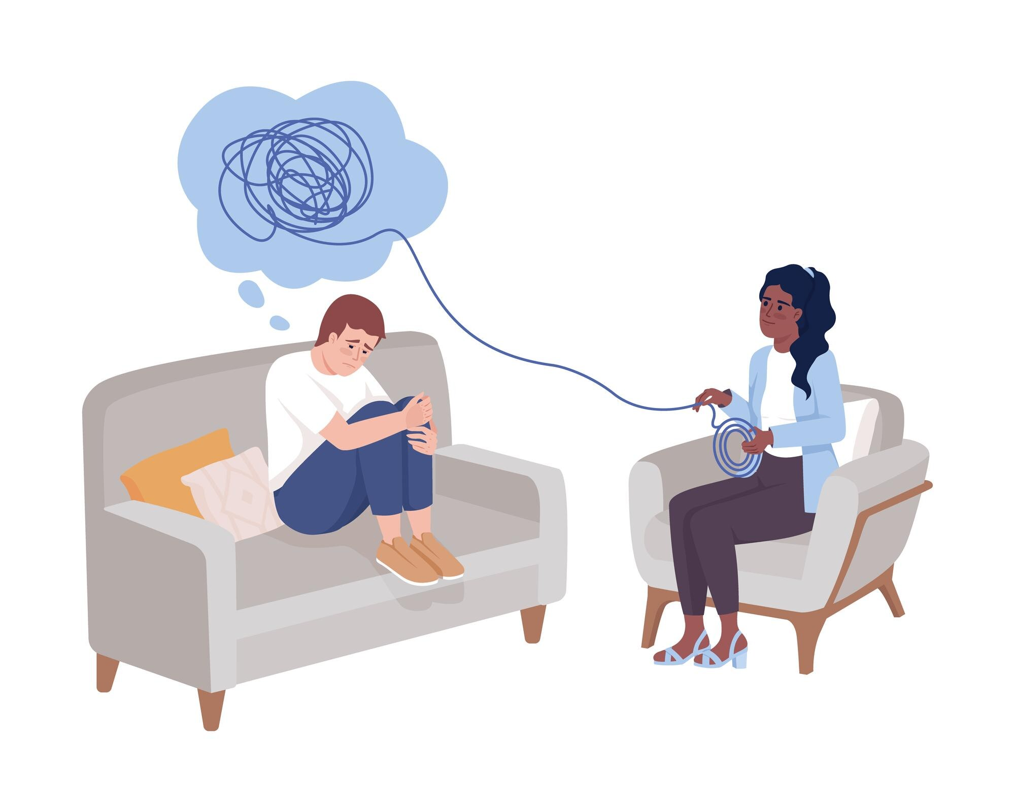 illustration of a therapy session