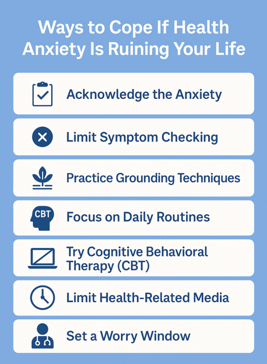 Illustration showcasing ways to overcome health anxiety