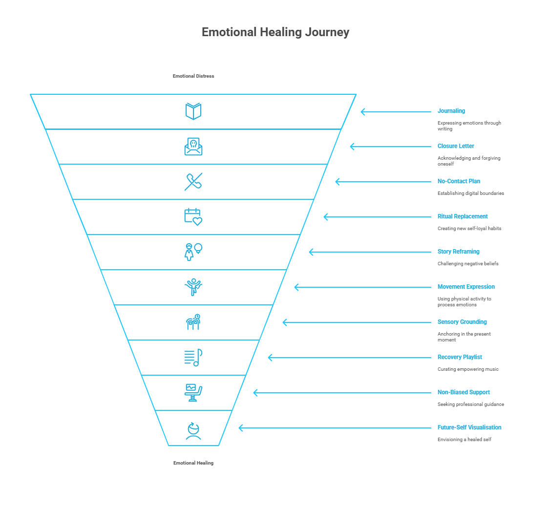 Infographic of 10 Grounding Practices for Letting Go