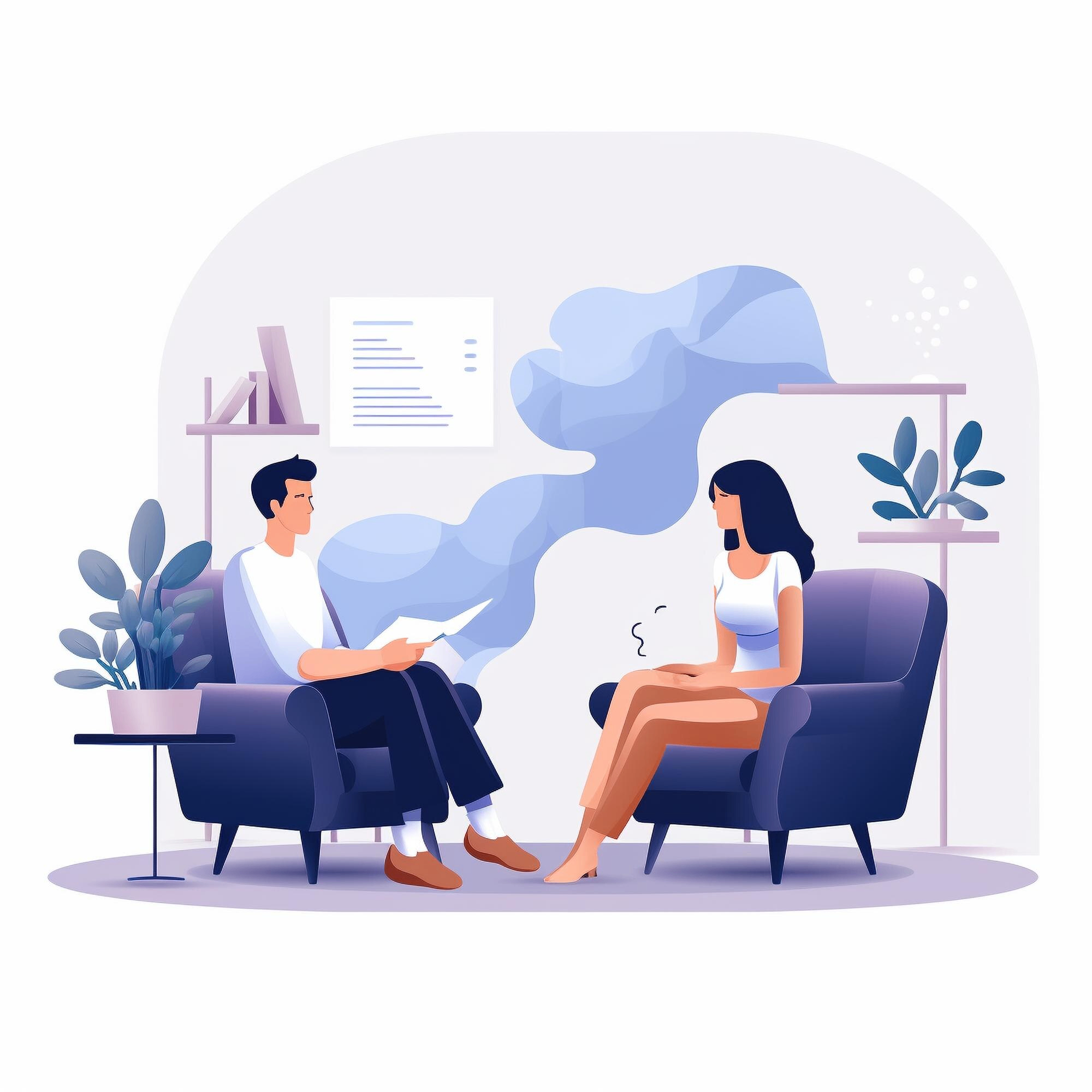 Illustration of a therapy session