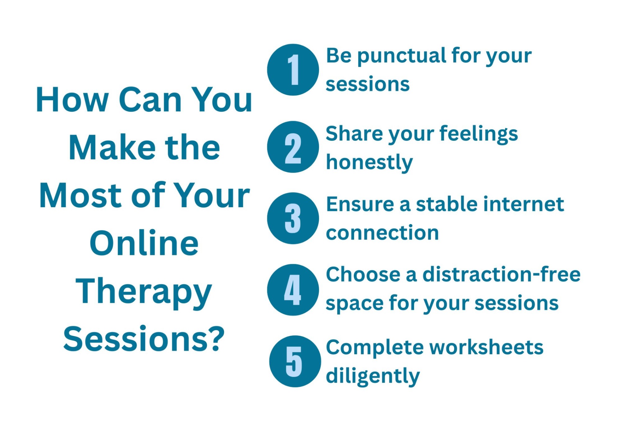 Infographic on How Can You Make the Most of Your Online Therapy Sessions