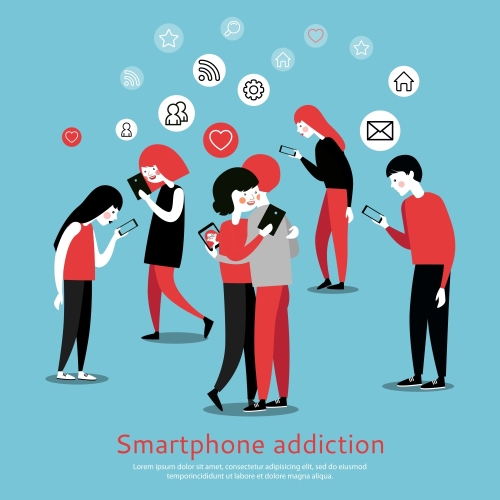 Explore the impact of smartphone addiction on social interactions and mental health in today's digital world.
