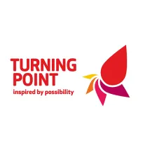 Logo of Turning Point, a mental health organization offering 24-hour crisis support in Leicestershire.