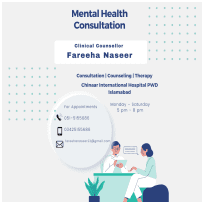 Fareeha Naseer, MS Counseling Psychology, Counsellor in Islamabad, 44000, Pakistan