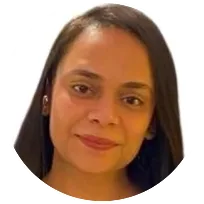 Portrait of Amita Devnani, a counseling psychologist specializing in trauma and anxiety therapy.