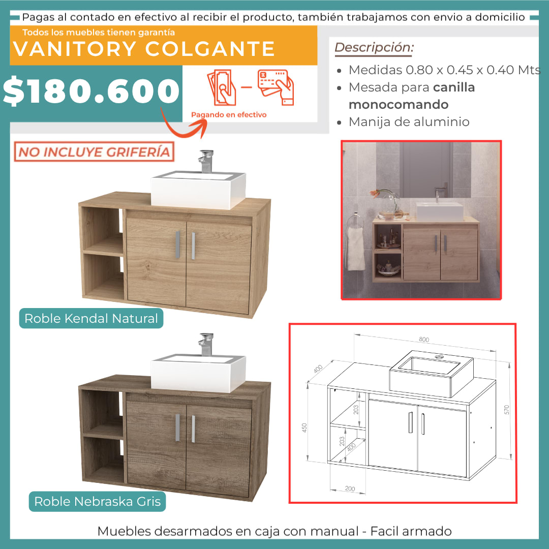 VANITORY COLGANTE 0.80