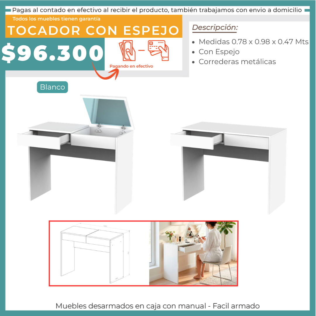 TOCADOR CON ESPEJO
