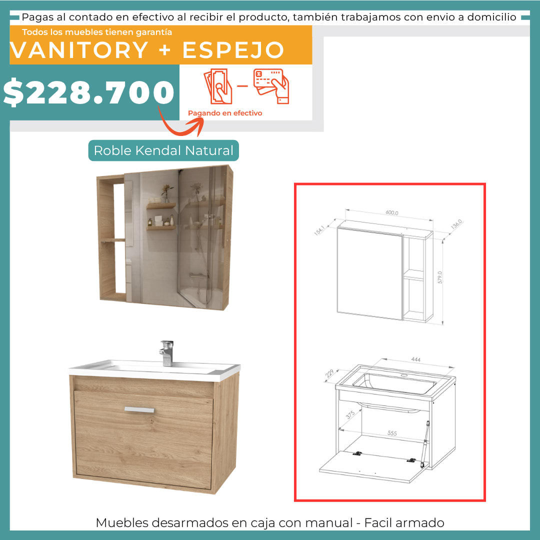 VANITORY 0.6 CON ESPEJO 2