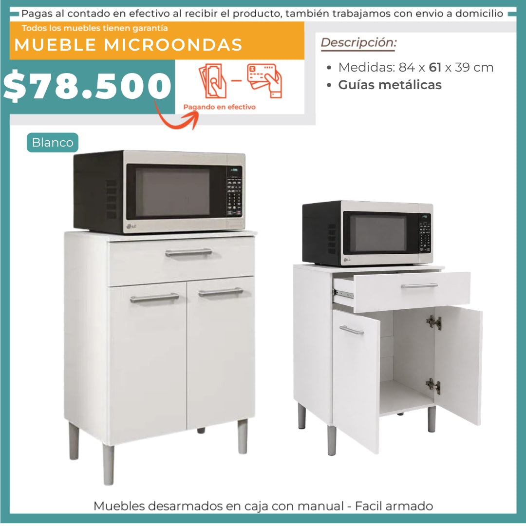Mueble Balcao 0.60 Mts Blanco