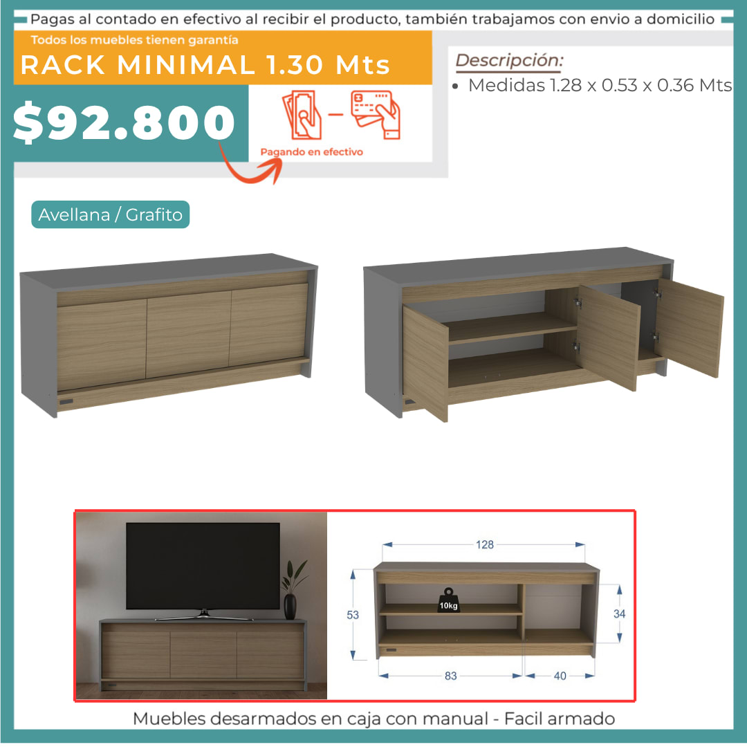 RACK MINIMAL 1.30 MTS 3