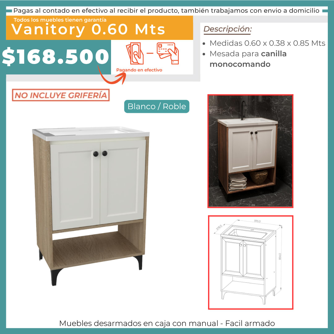 VANITORY 0.6 CON PATAS