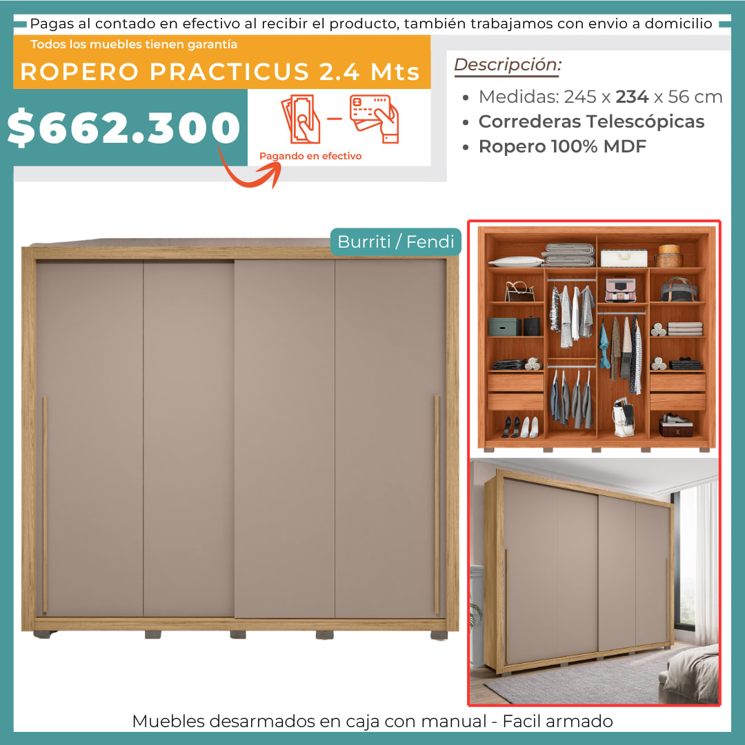 ROPERO PRACTICUS 2.4 MTS