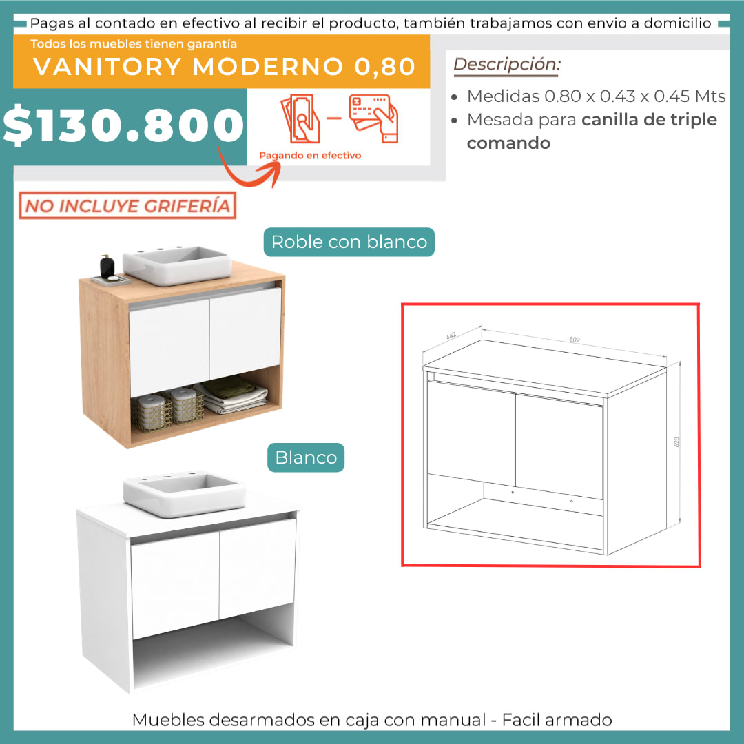 VANITORY MODERNO 0.80