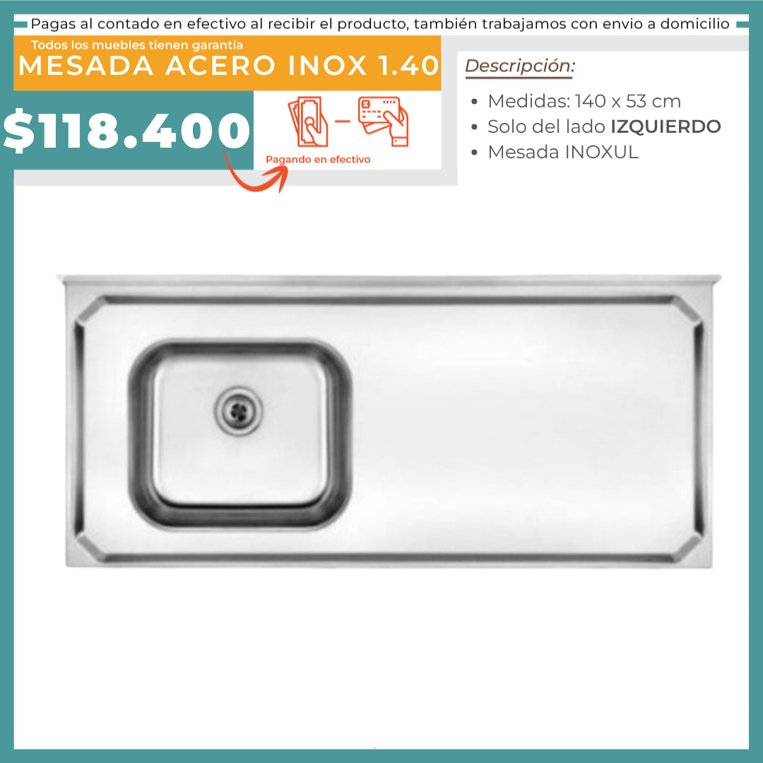 MESADA ACERI INOX LATERAL 1.40