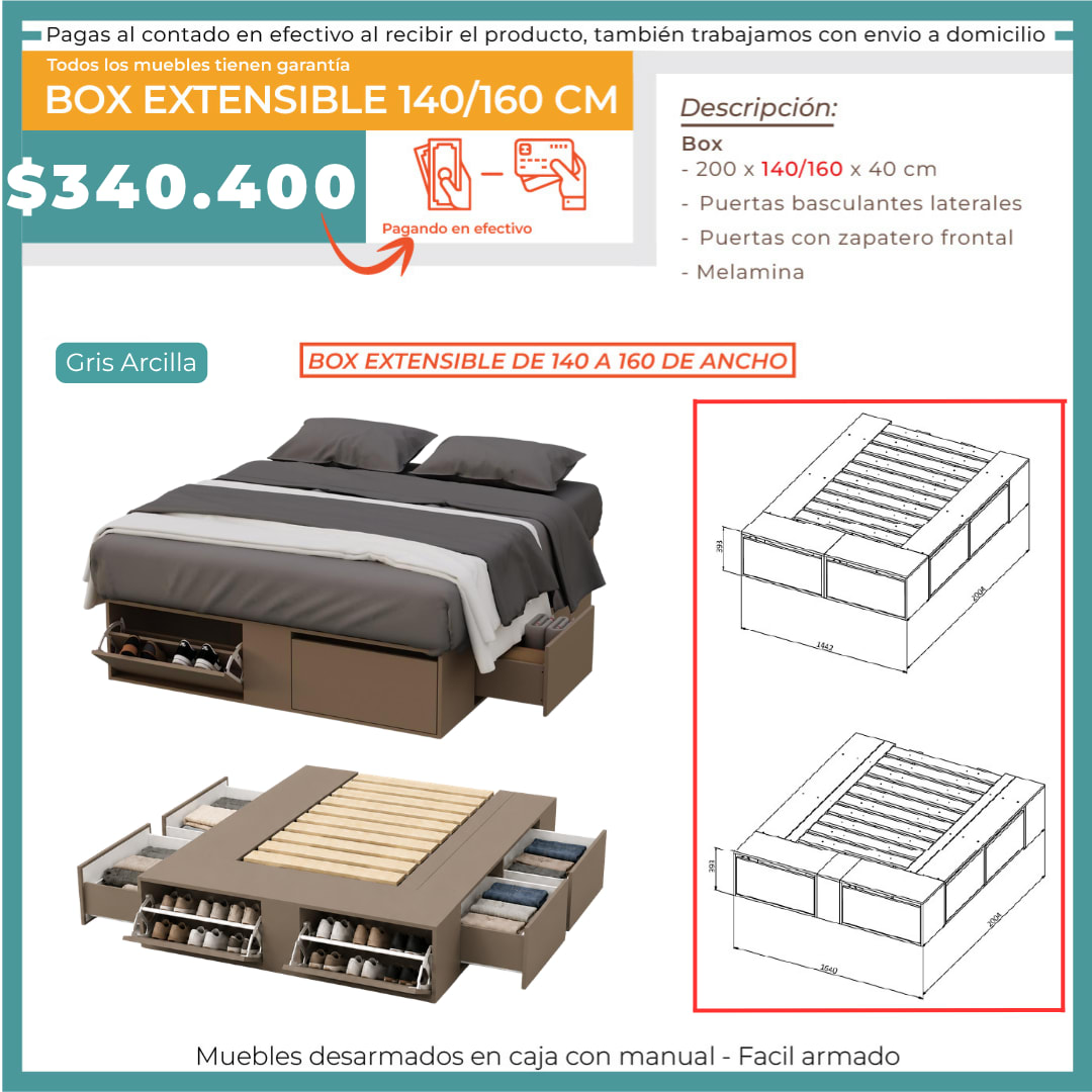 CAMA BOX EXTENSIBLE