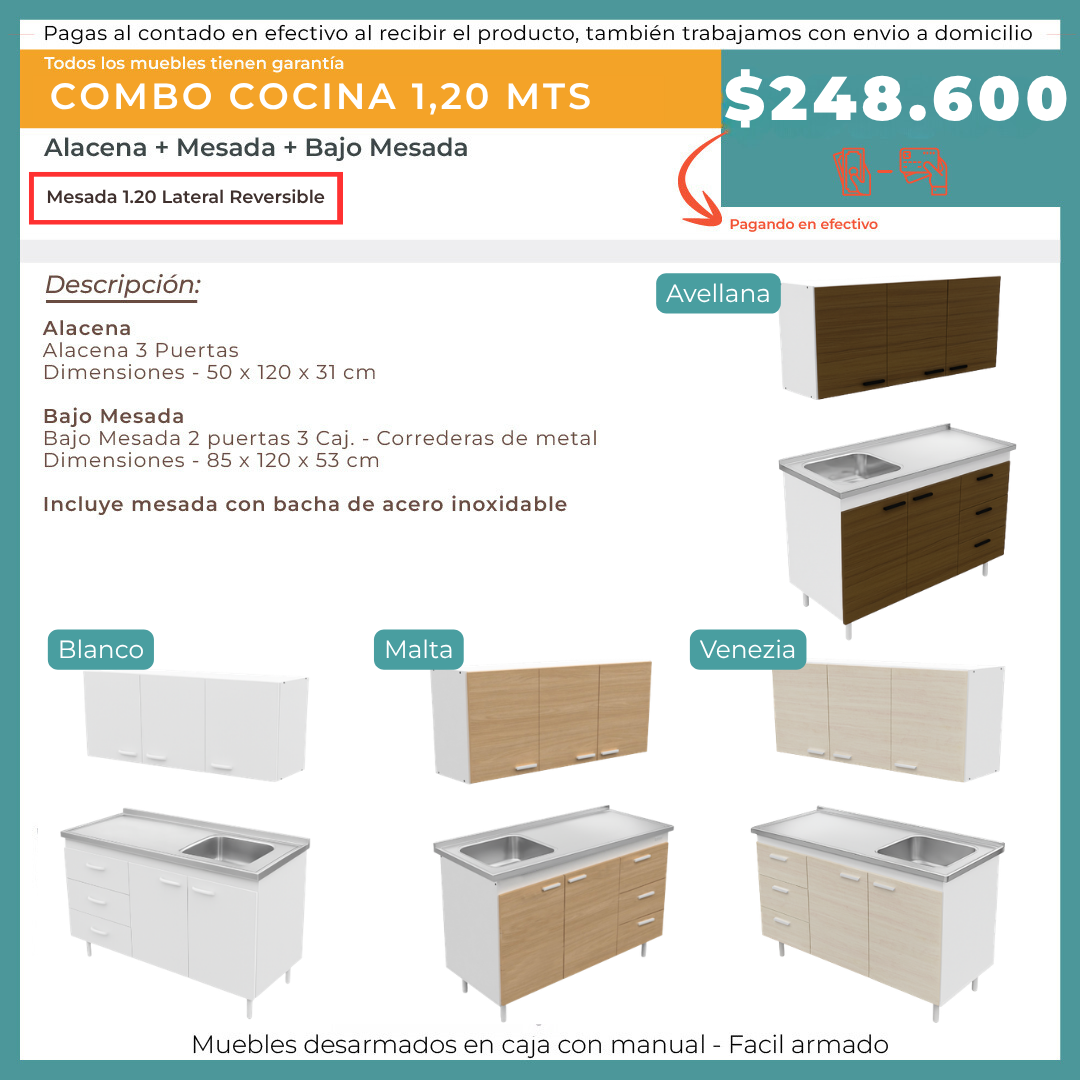 COMBO 1.2 LATERAL REVERSIBLE
