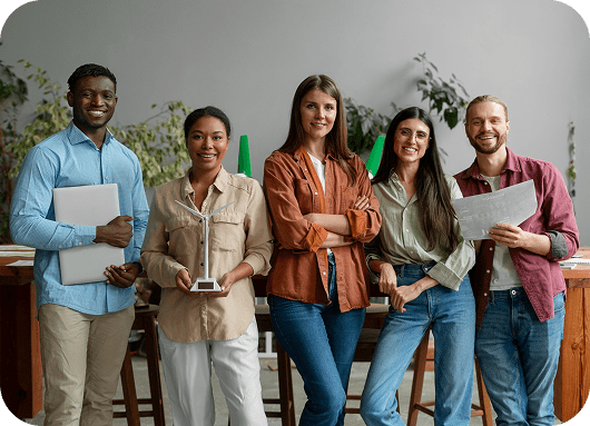 Team members group photo