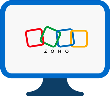 Zoho on monitor