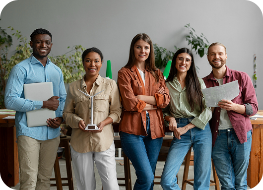 Team members group photo