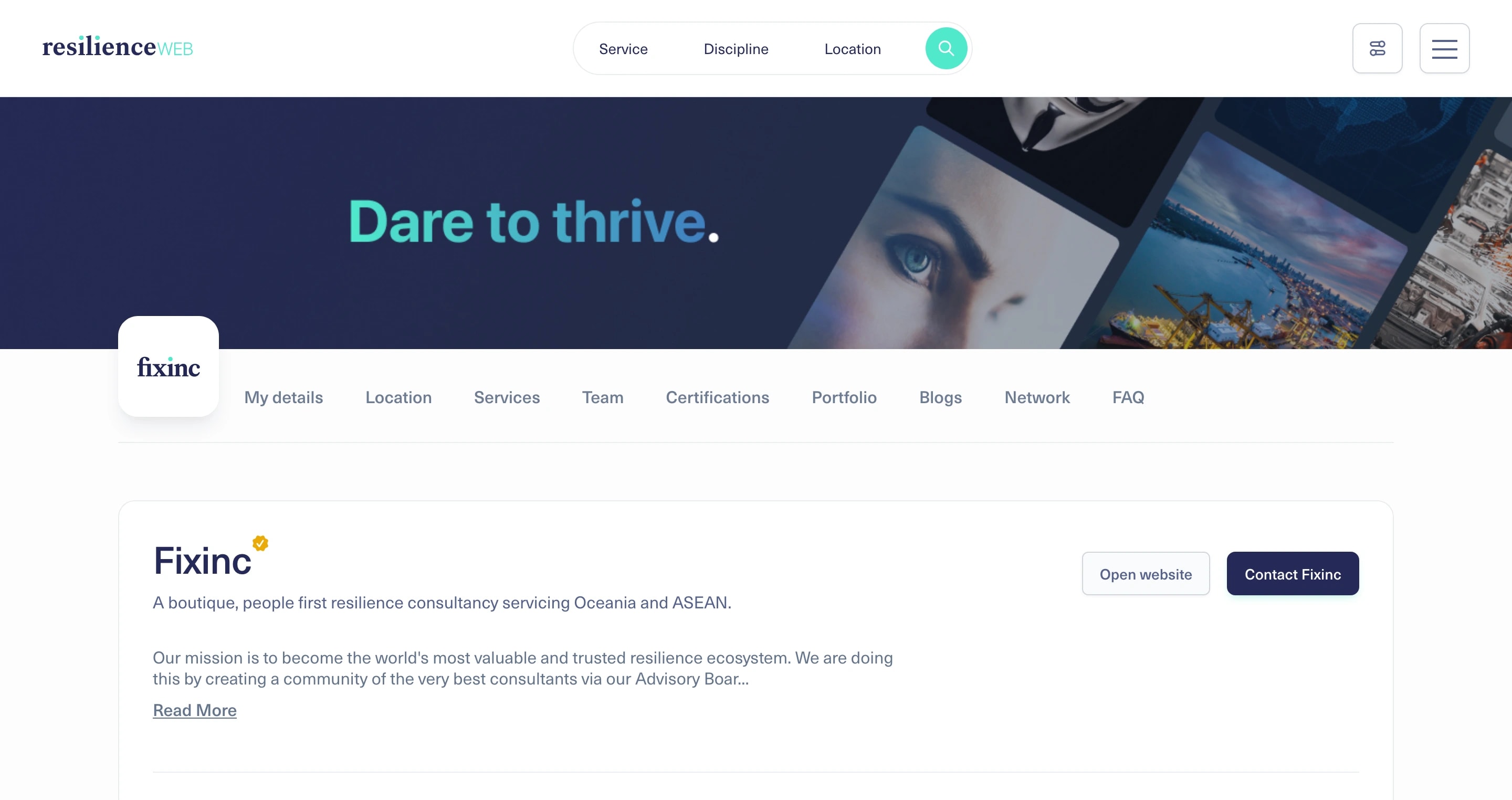 Resilience Web