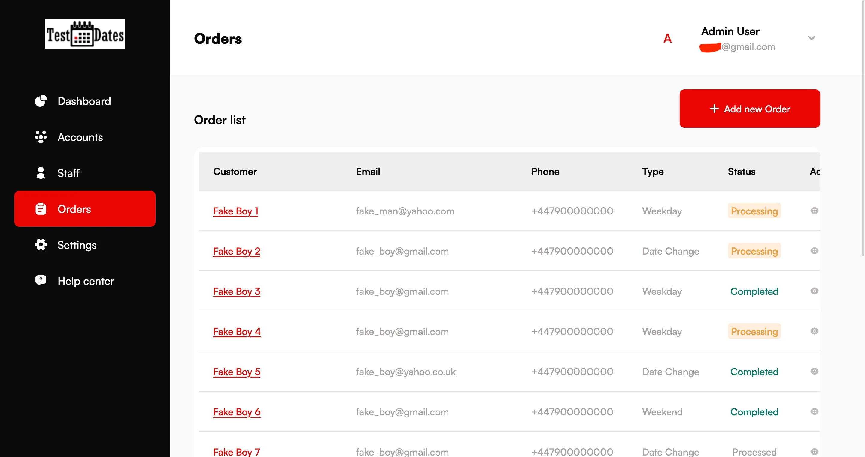 TestDates