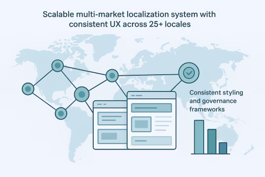 Outcome illustration for Scalable multi-market localization with consistent UX