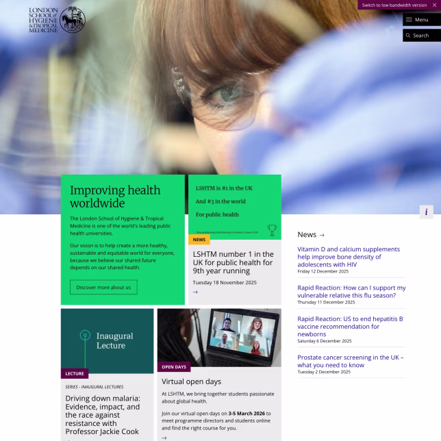 Project: London School of Hygiene & Tropical Medicine (LSHTM)