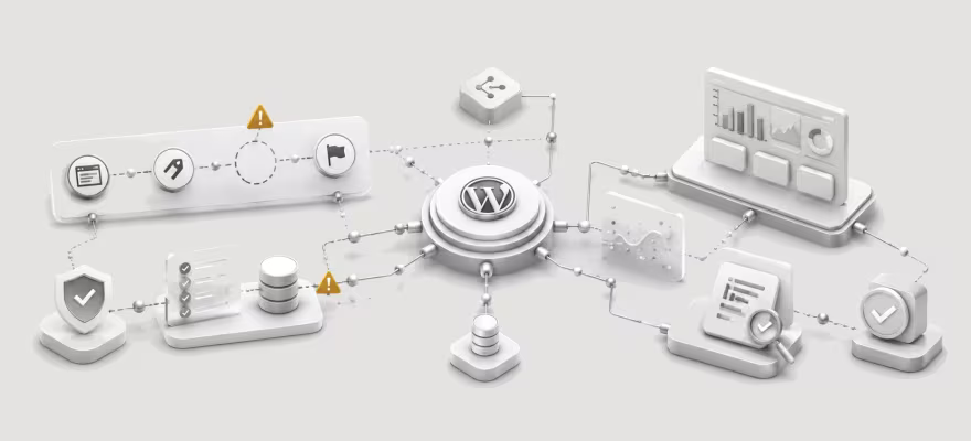 WordPress analytics health check illustration