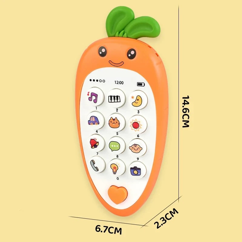 Telefone Musical Bebê TinySteps com Sons e Mordedor | Brinquedo Educativo para Estímulo Sensorial 9